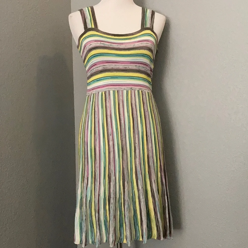 Authentic Missoni Striped Knit pleated Dress Small - Picture 1 of 7